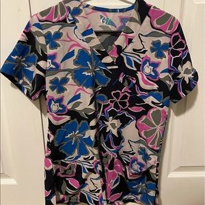 Green town Scrub top